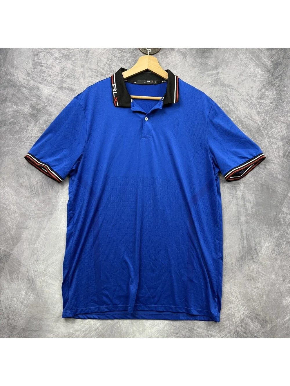 Ralph Lauren RLX Polo Shirt Mens XL Blue Golf Moisture Wicking